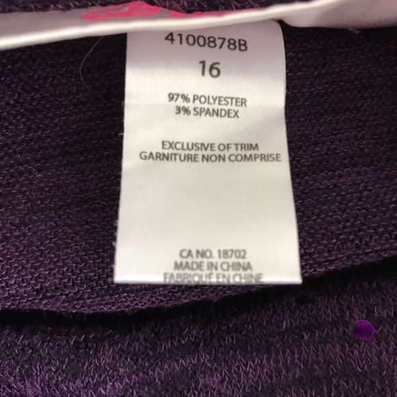 Bloome de jeune fille Purple Cowl Neck Sequin Long Sleeve Dress Offset Bow - Picture 9 of 9